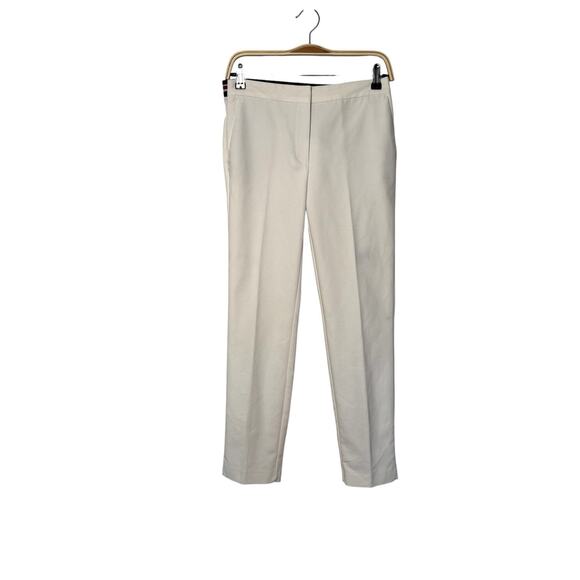 Zara Basic White Slim Ankle Trousers with Striped Waistband Y2K Size M - Picture 2 of 9